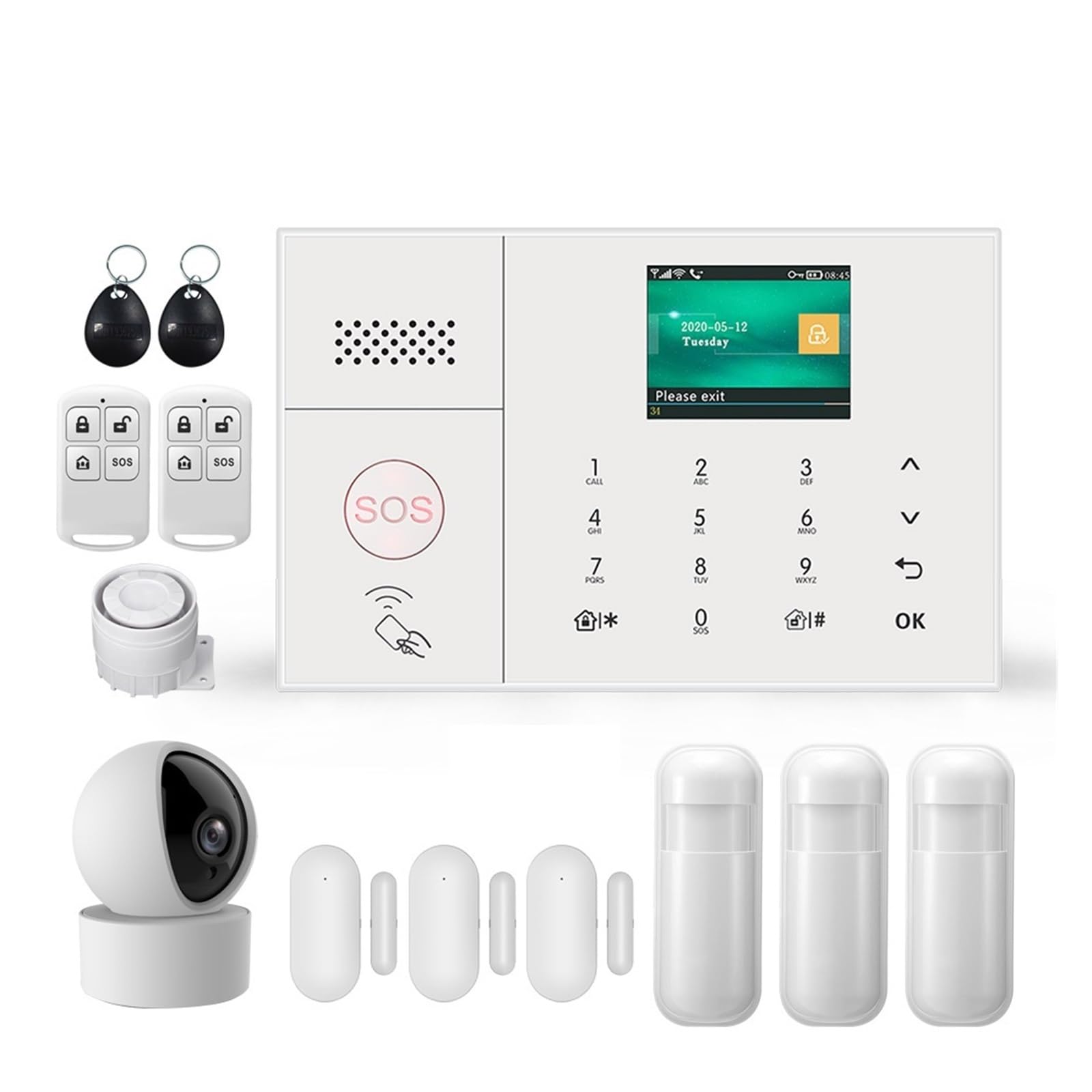 Systemy BezpieczeńStwa W Domu Bezprzewodowy System Alarmowy WiFi Home Security System Z Obsługą Detektora Kamery IP Tuya Smart Life(E)