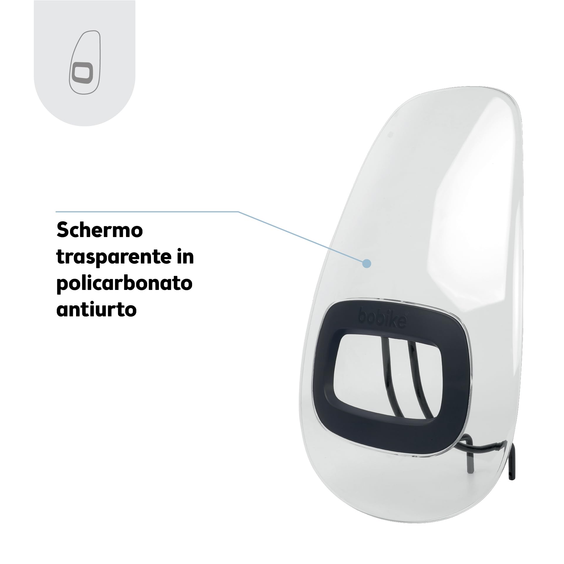 Parabrisas Delantero Bobike Para Sillita Infantil – Antichoque, Ajustable, Deflector De Viento, Compatible Con Bobike Mini, Go Mini, One Mini, Exclusive Evolve Mini, Montaje Delantero