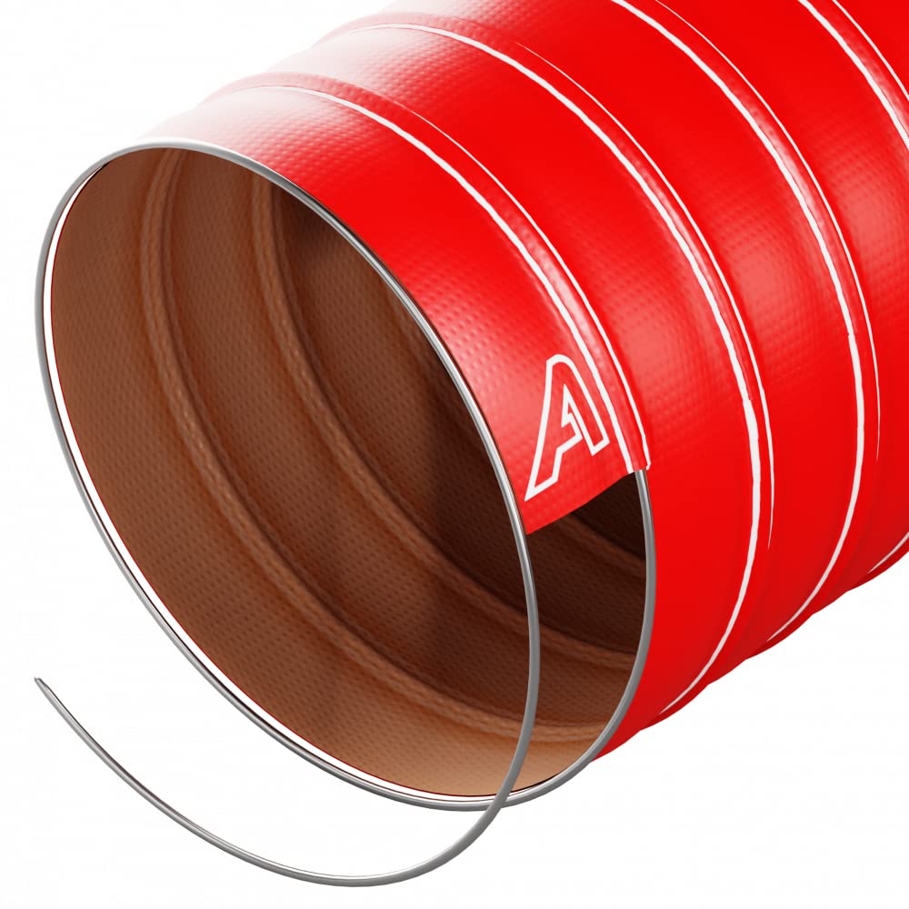 Ap Automotive Red 90Mm Silicone Air Ducting 1 Metre