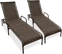 Kit 2 Espreguiçadeiras Catar com Regulagem para Piscina, Área Externa - Tabaco