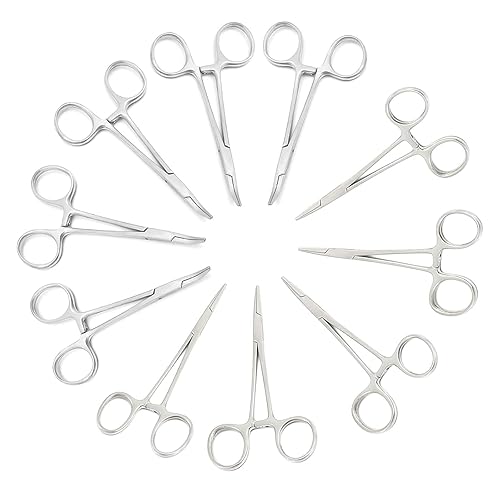 Miniatura 1 de AAProTools - Juego de 10 pinzas de Hemostato para mosquitos de 35in ideal para todo tipo de hobby y kit de primeros auxilios