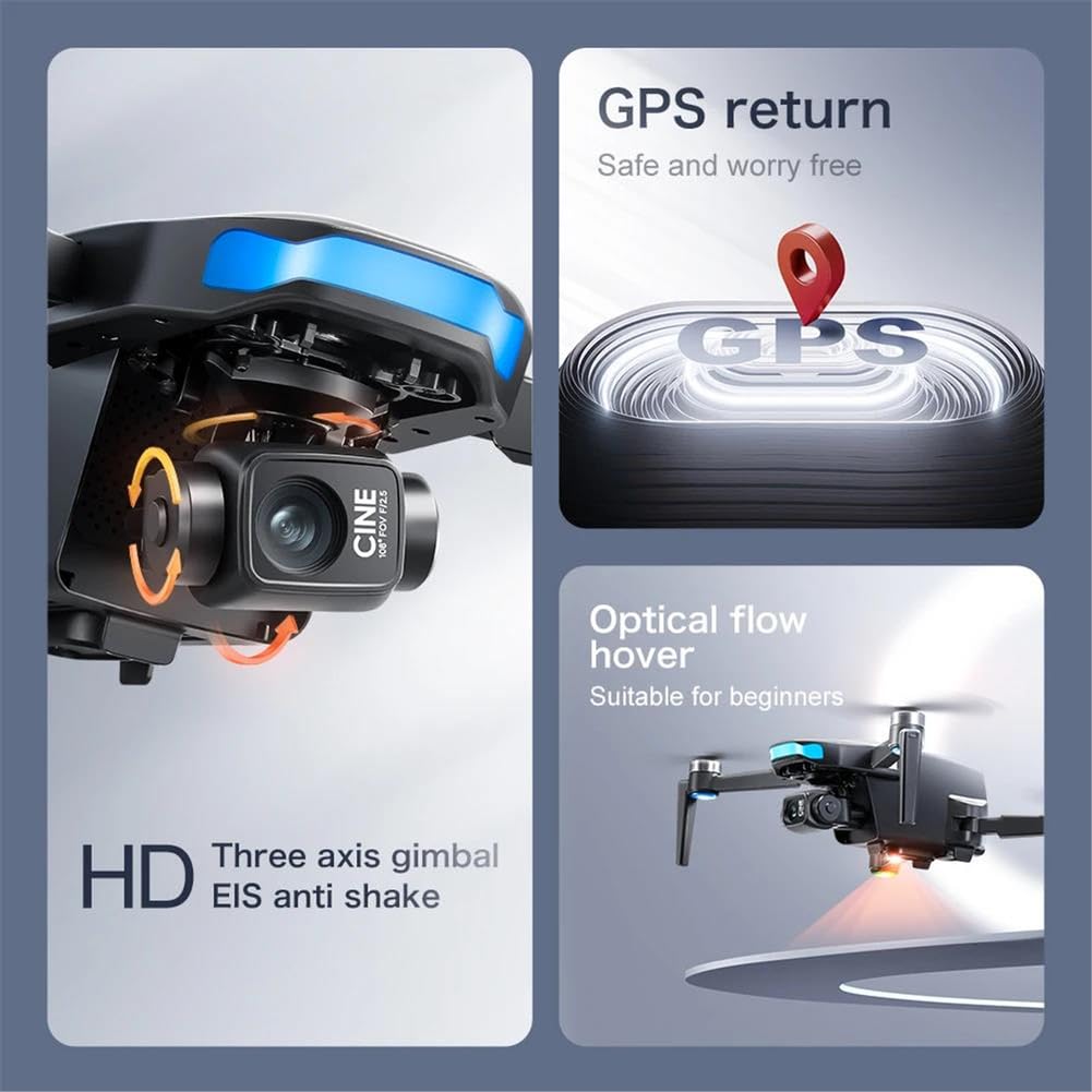 Black,Single battery,nowy dron s-x1 z ekranem, 3-osiowy stabilizator antywstrząsowy, 8k, bezszczotkowy, zdalnie sterowany quadrocopter, 5g gps, kamera 8k hd, fpv uav