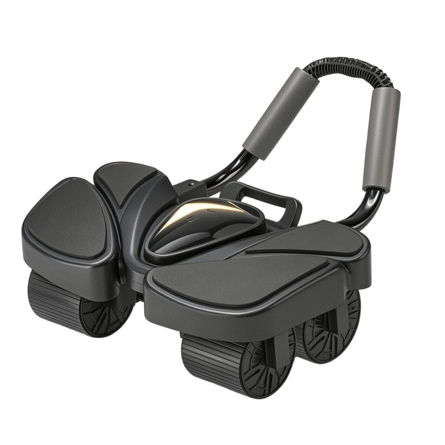 Wear-Resistant Abdominal Wheel with Mats Anti-Slip Ab Roller with Exercise Mats No-Installation Ab Roller Wheel Long-Lasting for Beginners, Floor Workouts, Black, 4W W-Display W-mat-image-31