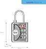 Yale YTP1/32/119/1 Encrypted Padlock with Control Indicator (TSA Approved), Gray