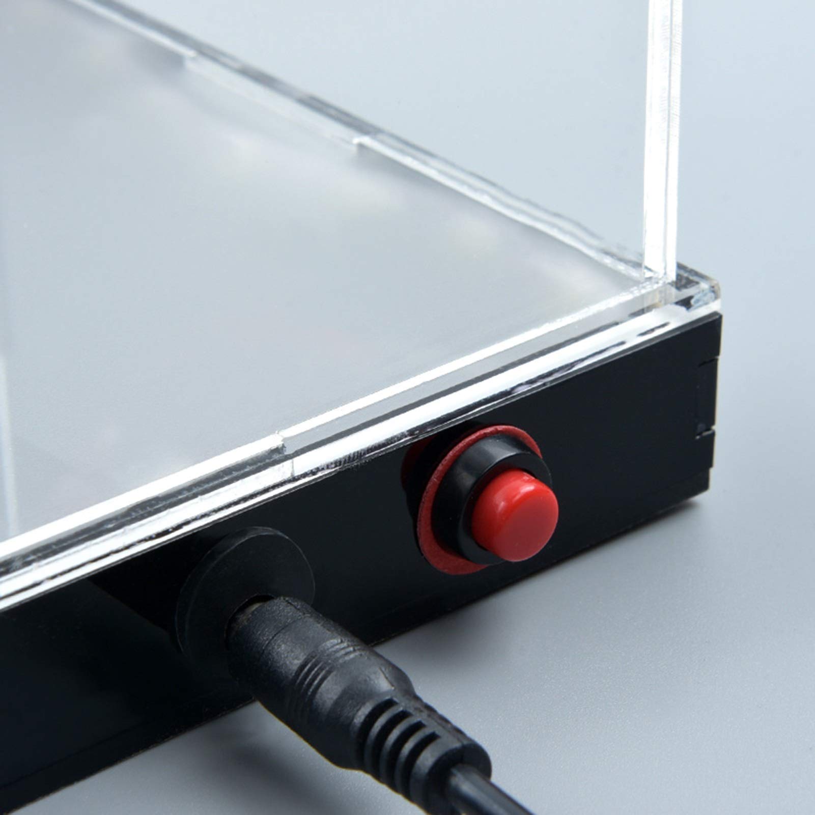 Klare Acryl-Display-Boxen, Acryl-Vitrine mit LED for Figuren Sammlerstücke Schiebetüren transparent mehrere Größen(17x15x27CM)