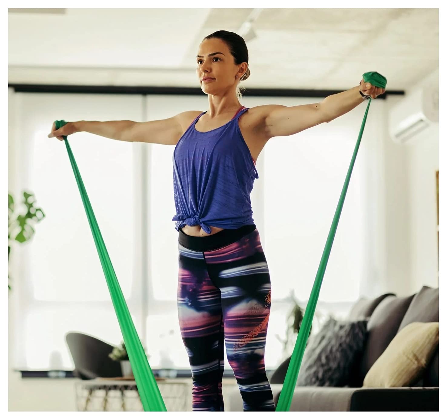 Samson Latex Resistance Pull-up Band for Yoga, Exercise, Pilates - Premium Band Ideal for Toning & Home Workout (for Men & Women) (Green - Medium Resistance) (B09B2KLQD9) Amazon Price History, Amazon Price Tracker