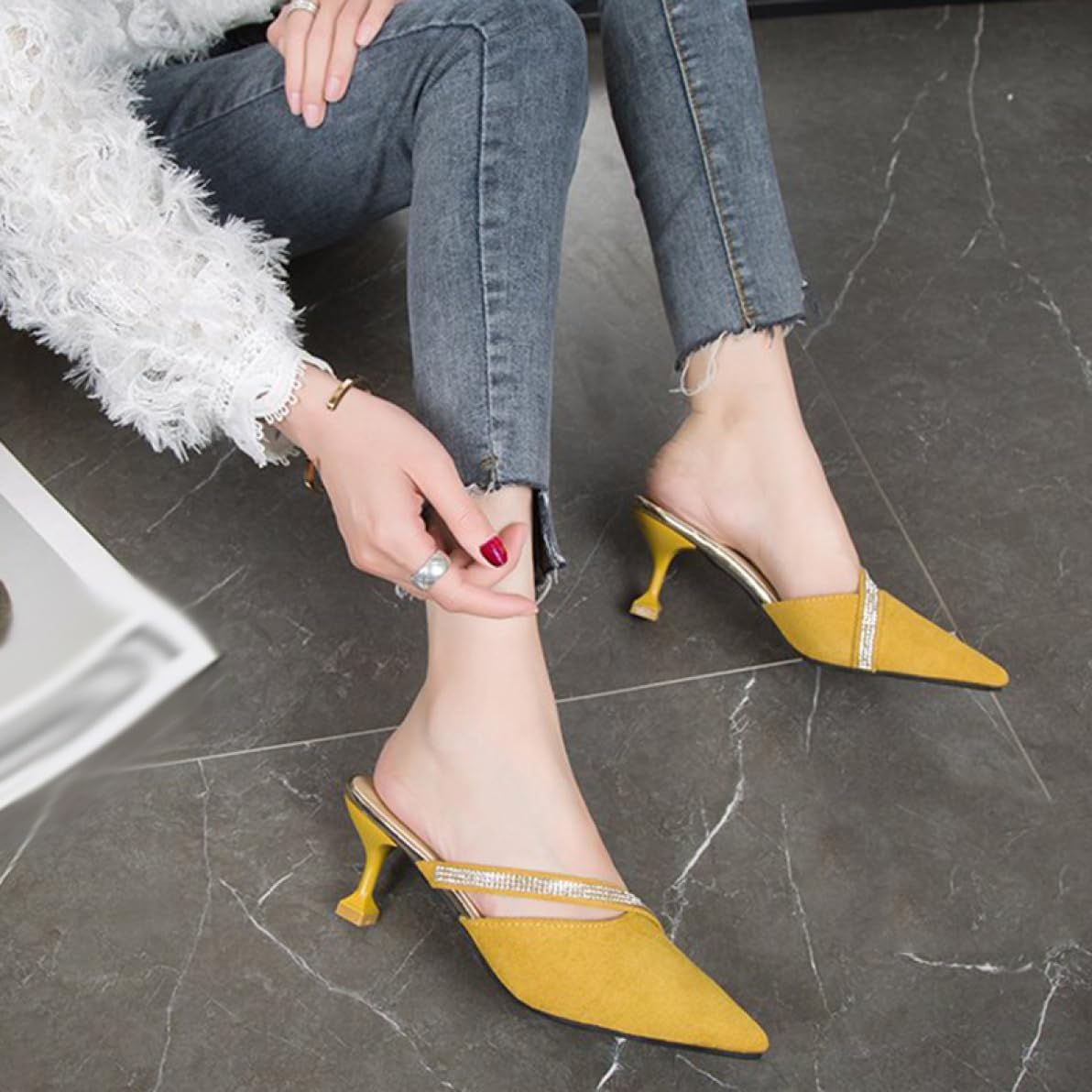 サボサンダル レディース つっかけ 前ふさがり ウェッジヒール スクエアトゥ ミュール 黒 ブラック ベージュ ブラウン 茶 2057 爆買 :  S-mart Yahoo! JAPAN店 - 通販 - Yahoo!ショッピング [SEJUC] ミュール レディース 通気性 とんがりトゥ サボサンダル ローファー リベット スリッパ サンダル 低反発 黒 小さ