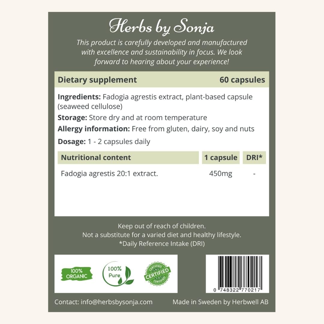 Fadogia Agrestis 450 mg * 60 Gélules - Extrait de Fadogia Agrestis hautement concentré : 450 mg par Gélule - Fadogia Agrestis Hommes - Soulagement de la douleur - Énergie et vitalité - Aphrodisiaques