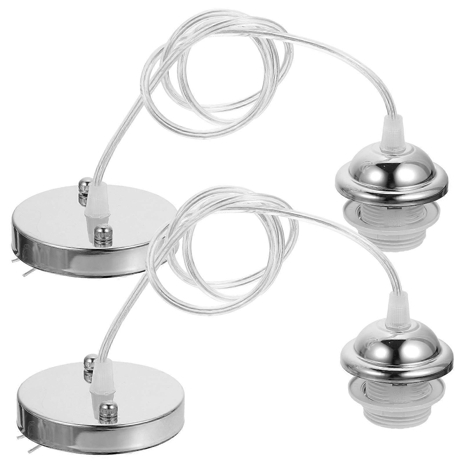 Joyhappst Image Color 2Pcs Ceiling Light Holder E27 Thread Lamp Holder Ceiling Canopy For Chandelier