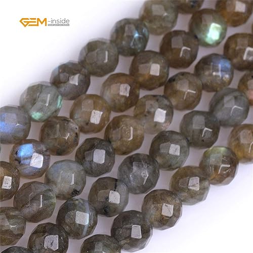 Miniatura 289 de GEM-Inside Red Orange Carnelian Gemstone Loose Beads Natural Energy Power Beads for Jewelry Making Round Faceted 8mm 15