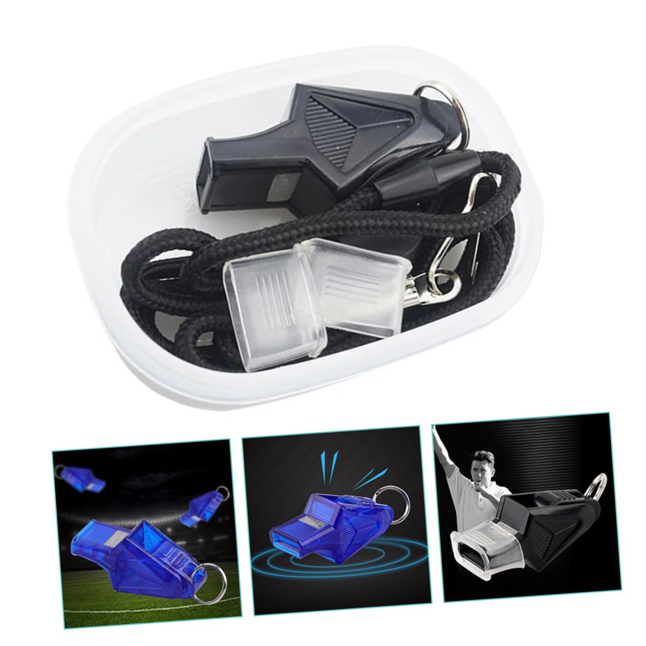 Kisangel Pfeife Karte Schlüssel Turbo Sport Wagen Horn im Freien Auto Zinn Schiedsrichterfahne Flaggen Lasso Tennis Dog Whistles Bird Whistle Schiedsrichter pfeift Fußball pfeift Abs