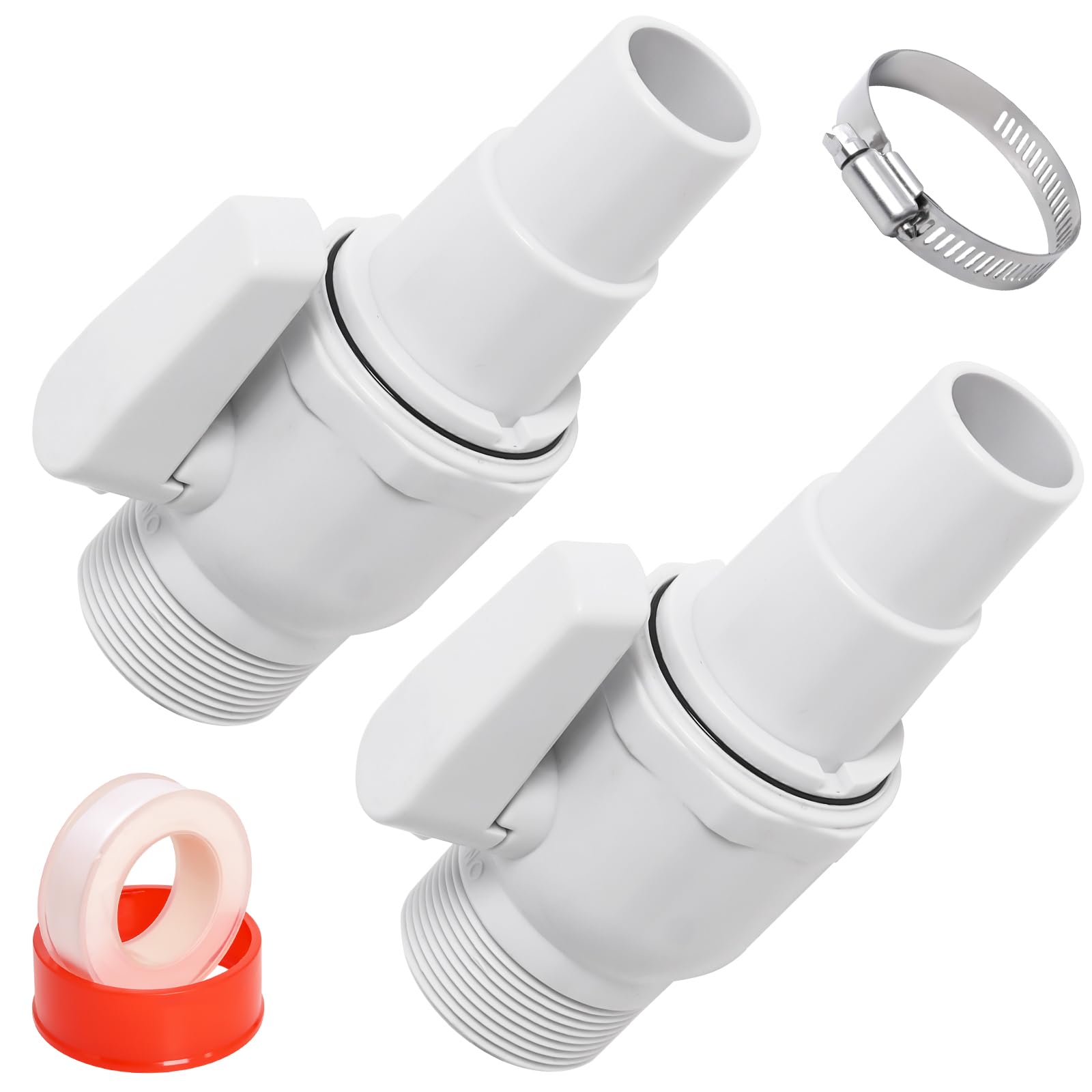 Photo 1 of ??????? Replacement Compatible with Hayward SP0729 Econoline 2-Way Ball Valve, 1.5" MIP x 1.5” - 1.25”, Maximum 50 Psi Pressure Rating (2 Pack)