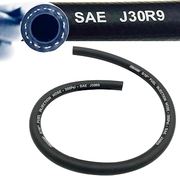 Fuel Hose 5/16 SAE 30R9 2FT Length High Pressure Fuel Line hose 300 psi SAEJ30R9 2FT, 5/16" ID