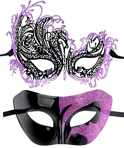 Ietang Couples Pair Half Venetian Masquerade Ball Masks Set Party Costume Accessory #TOP15