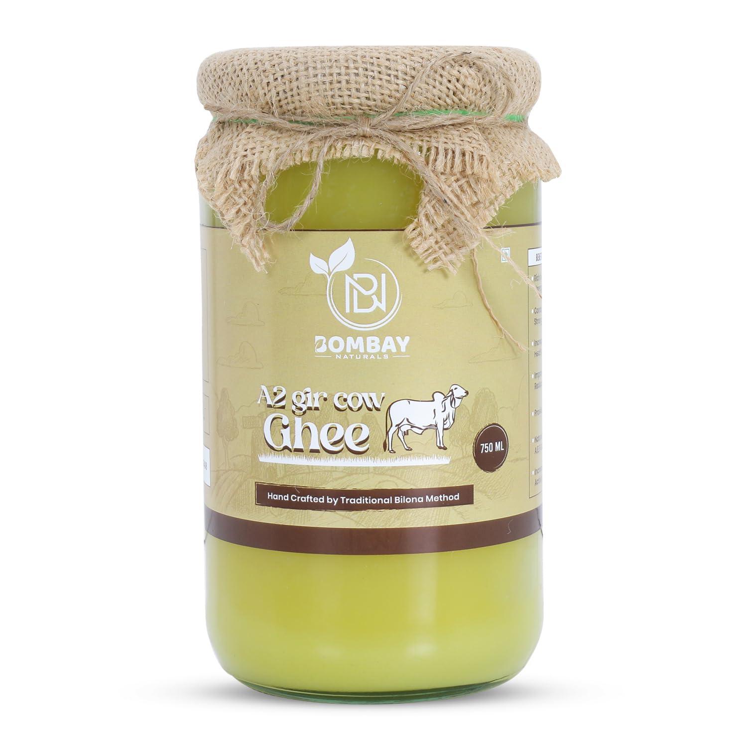 BOMBAY NATURALS A2 Gir Cow Ghee | Vedic Bilona Ghee | 750 ML | Traditional Desi Ghee | Curd-Churned Ghee | Cultured Ghee | Lab Tested For Purity. (B0D5743PSZ) Amazon Price History, Amazon Price Tracker