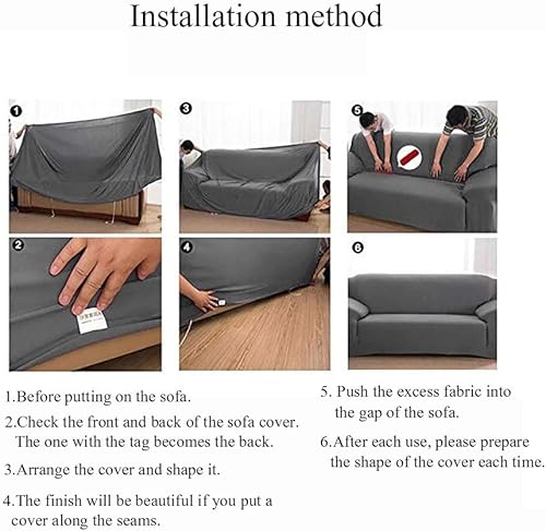 Miniatura 4 de Funda de sofá en forma de L, elástica en forma de L, funda de sofá seccional para sofá, protector de muebles, funda de sofá antiarrugas - forma de L