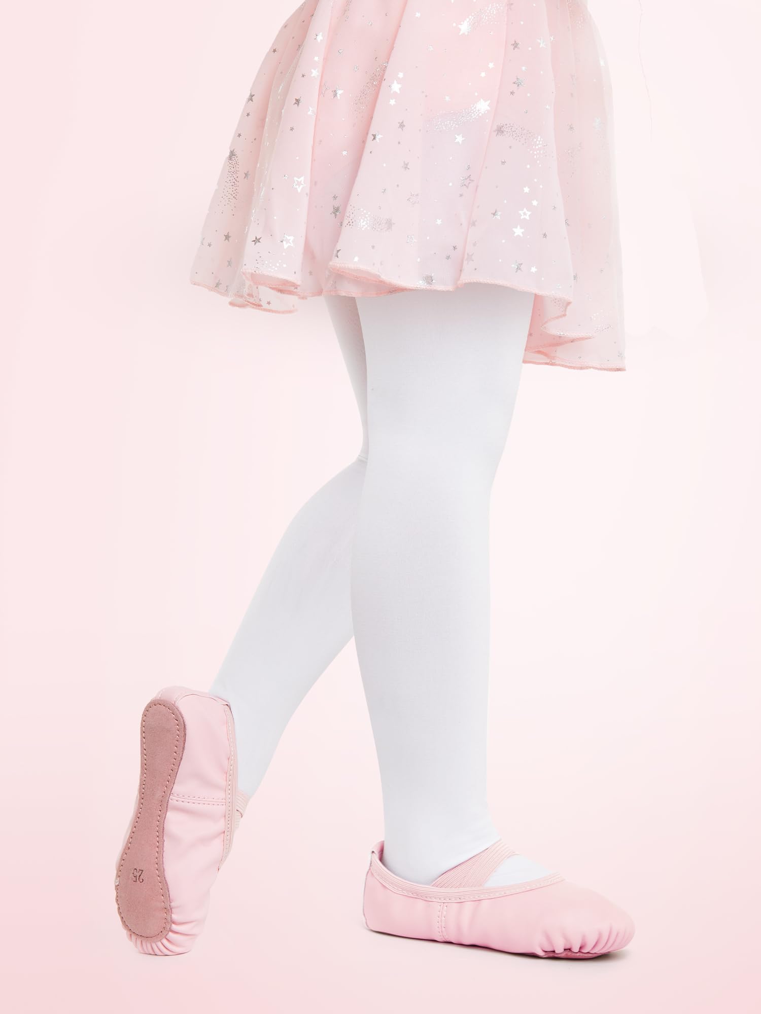 Zapatillas de ballet para niña, de piel, forro de algodón grueso, suela de piel completa, zapatos de danza, correas precosidas, zapatillas de ballet