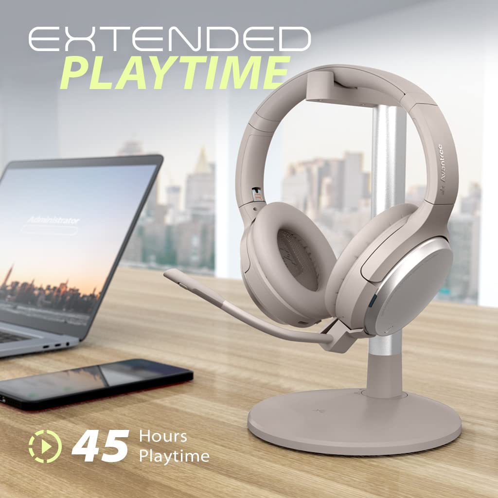 Avantree Eon - Casque Supra-auriculaire Bluetooth ANC avec Micro Anti Bruit