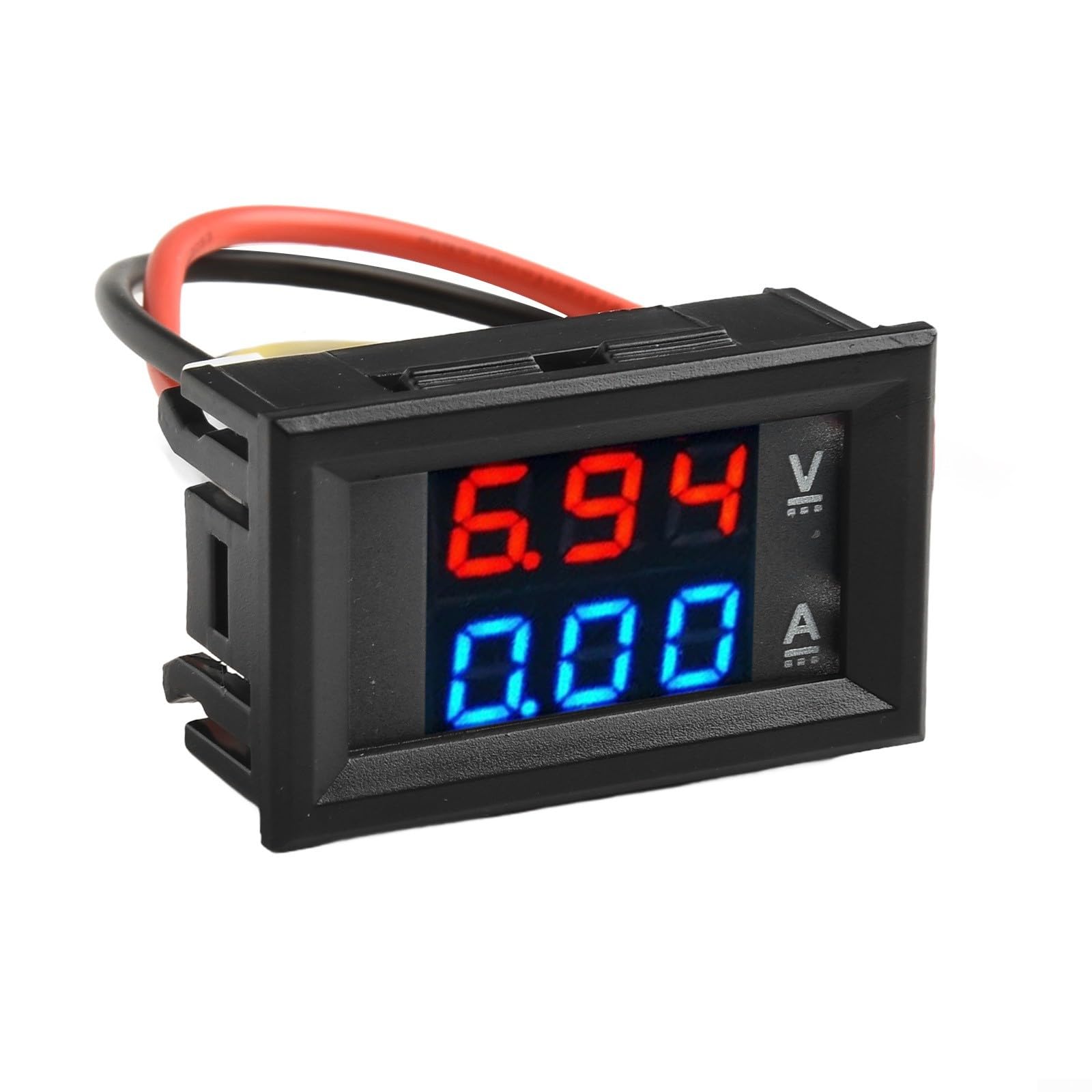 DC Voltmeter Ammeter 100V 10A Digital Panel Meter with Dual LED for Automotive Voltage Test