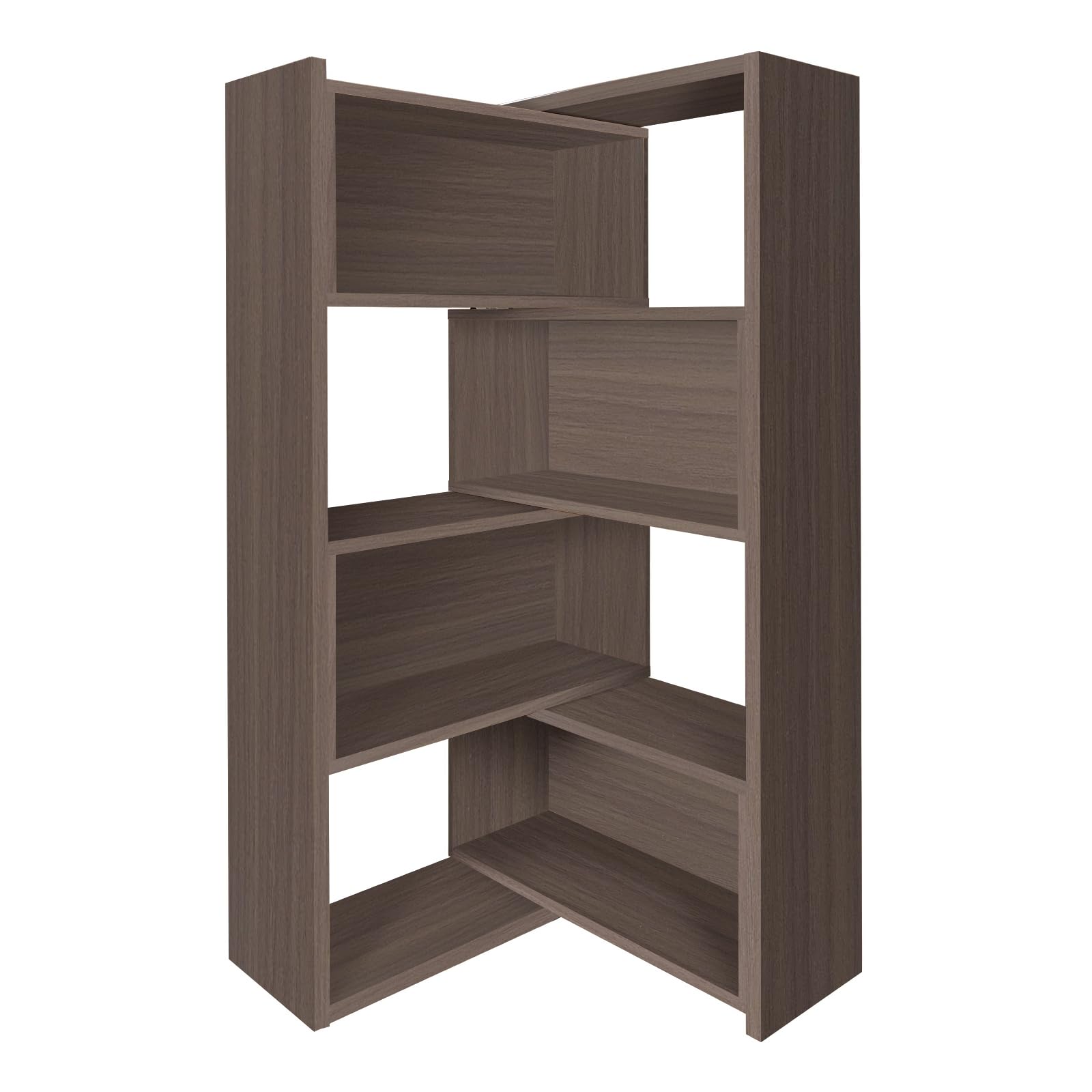 Expandable 3-in-1 Convertible Bookcase Dark Brown
