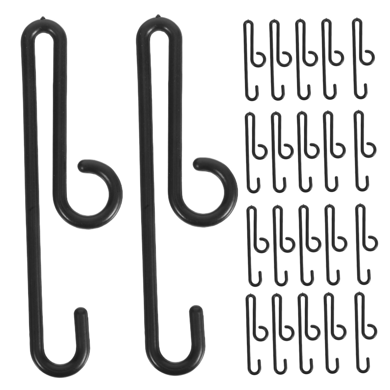 Crochets suspendre noirs en plastique PP pour organiser votre dressing et buanderie