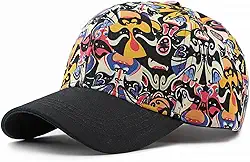 China Pequim Ópera Impressão Rosto Animação Graffiti Chapéu de Beisebol Duro para Mulheres Homens Esportes Ao Ar Livre Viagens