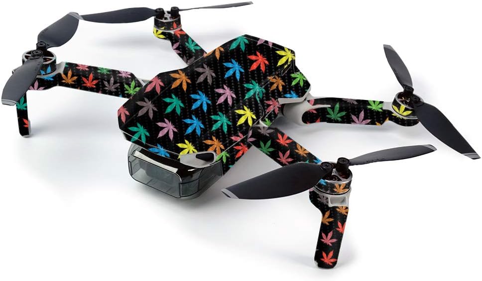 MightySkins Carbon Fiber Skin for DJI Mavic Mini Portable Drone Quadcopter Carbon Fiber Skin - Sticky Icky Icky | Protective, Durable Textured Carbon Fiber Finish | Made in The USA