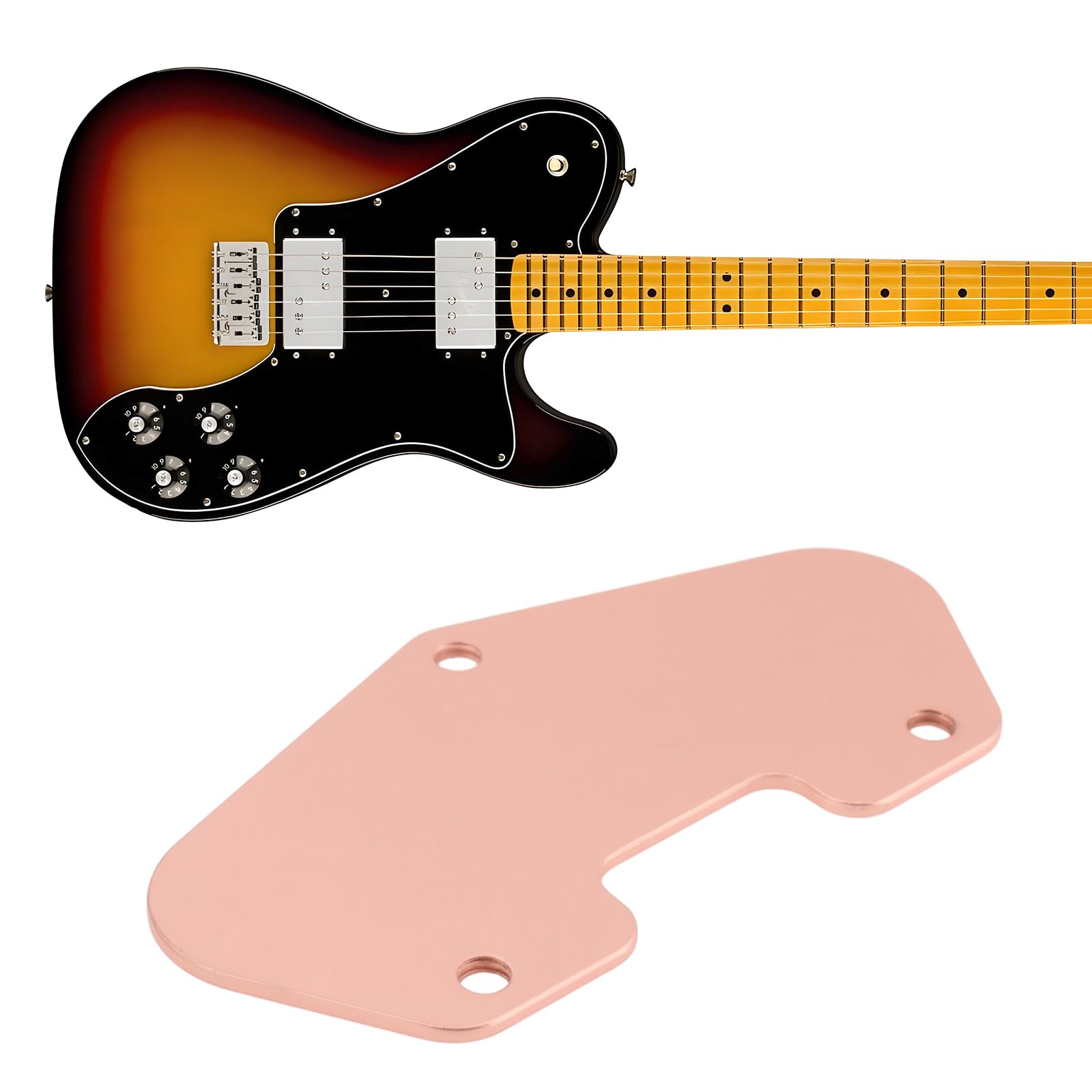 Briny River 2Pcs Electric Guitar Pickup Base Bridge Pickup Base Plate Compatible with Telecaster 72x38x42.5mm - Image 3