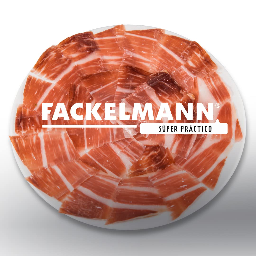 Fackelmann Support à jambon pliable en bambou, support pour palette ou jambon, design frais, base en bois de bambou et support en acier chromé, 37 x 16 cm, 1 unité