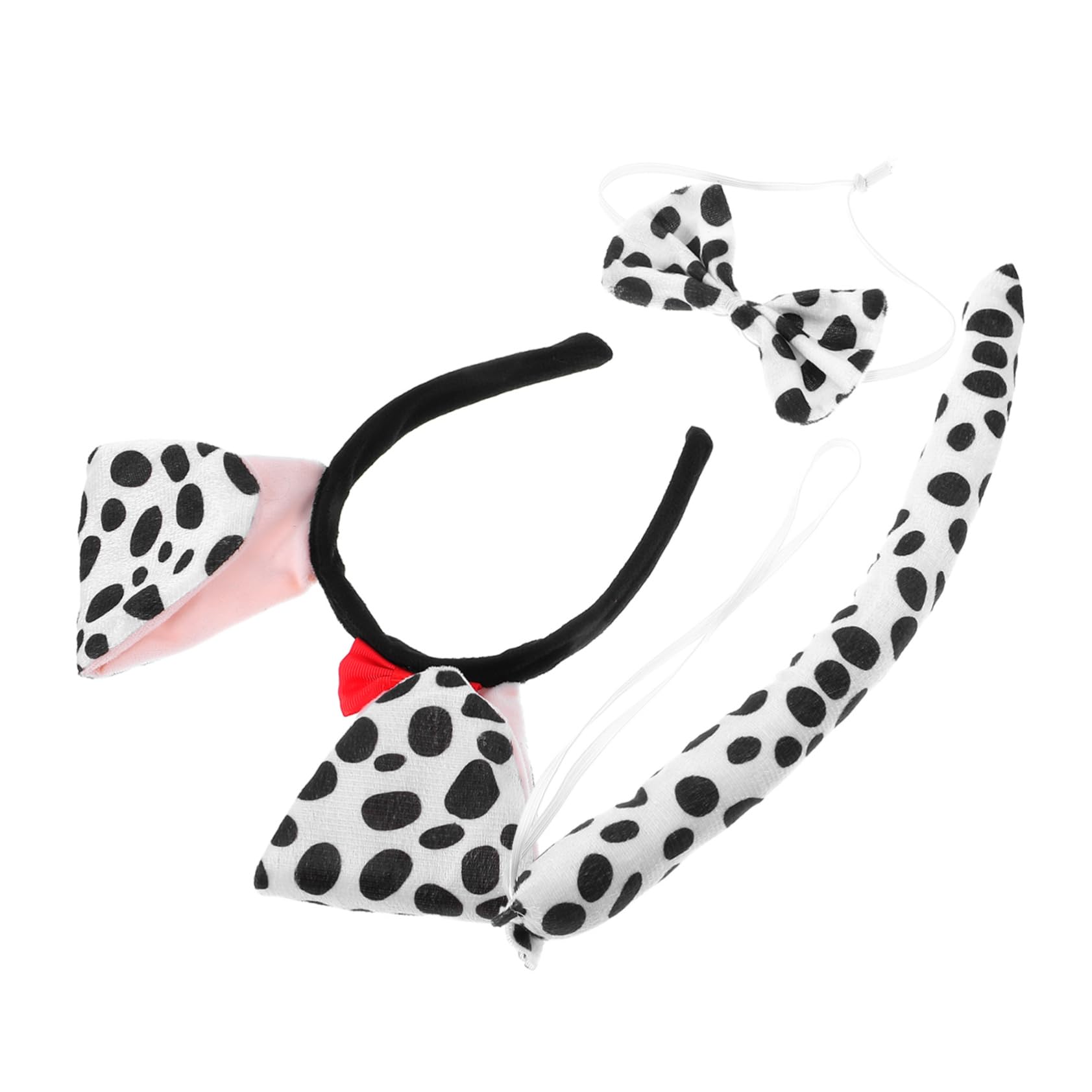 Homoyoyo 1Set Dalmatian Headband for Comfortable Durable Complete Costume Kit for Animal Cosplay Parties Adorable Pet Headwear