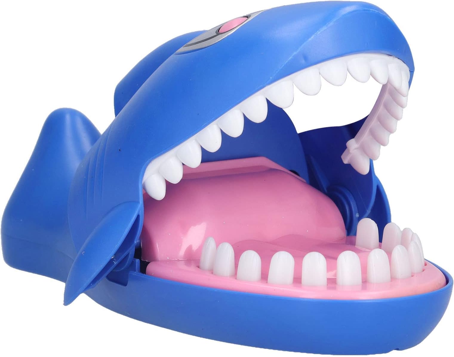 Shark Bite Game, Shark Bite Game Biting Finger Pressing Shark Teeth Trick Toys with Light Laughter for Kids Party