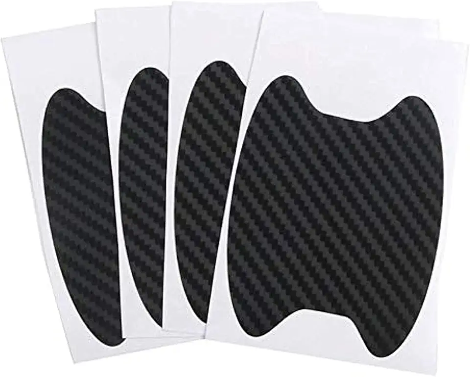 4Pcs/Set Car Door Sticker Scratches Resistant Cover Body Decoration Auto Handle Protection Film Exterior Accessories Car-styling - Black