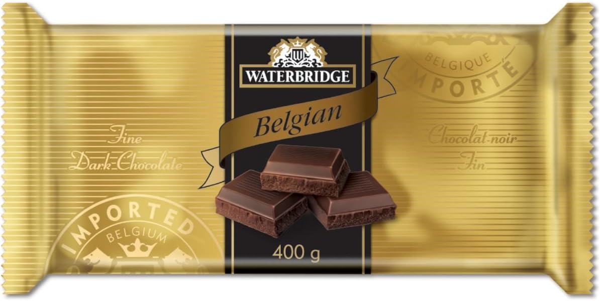 Waterbridge Belgian Dark Chocolate Bar - 400g