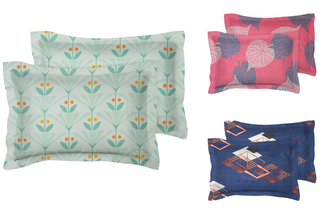 BSB HOME Present Designer Printed 6 Piece 100% Pure Cotton Pillow Cover Set- 20" X30" Inches, (Multicolor3) (B0CT35FQ79) Amazon Price History, Amazon Price Tracker