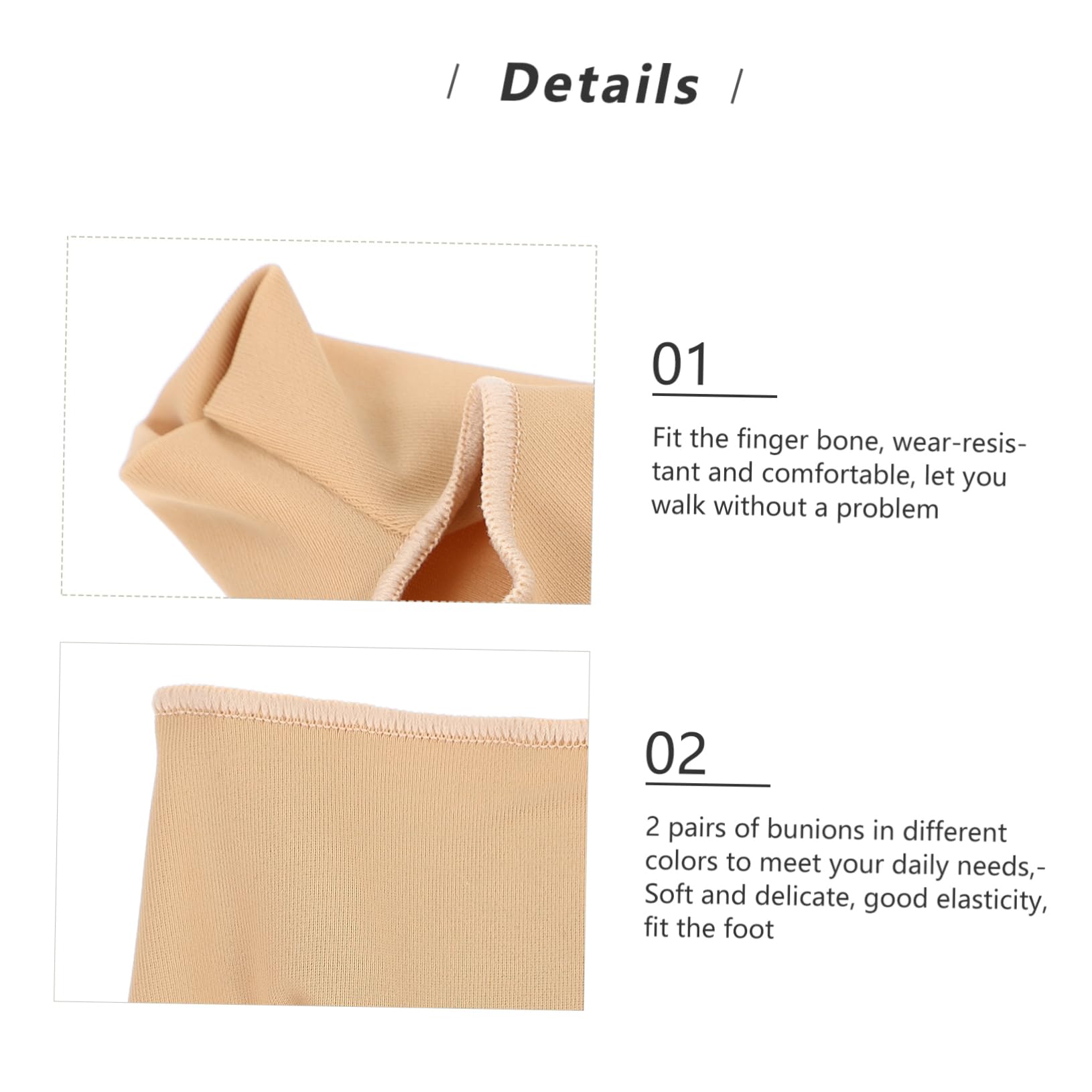 PartyKindom 2 Pack Hallux Straighteners Toe Separator Bunion Correcting Covers Soft Elastic for Men Women