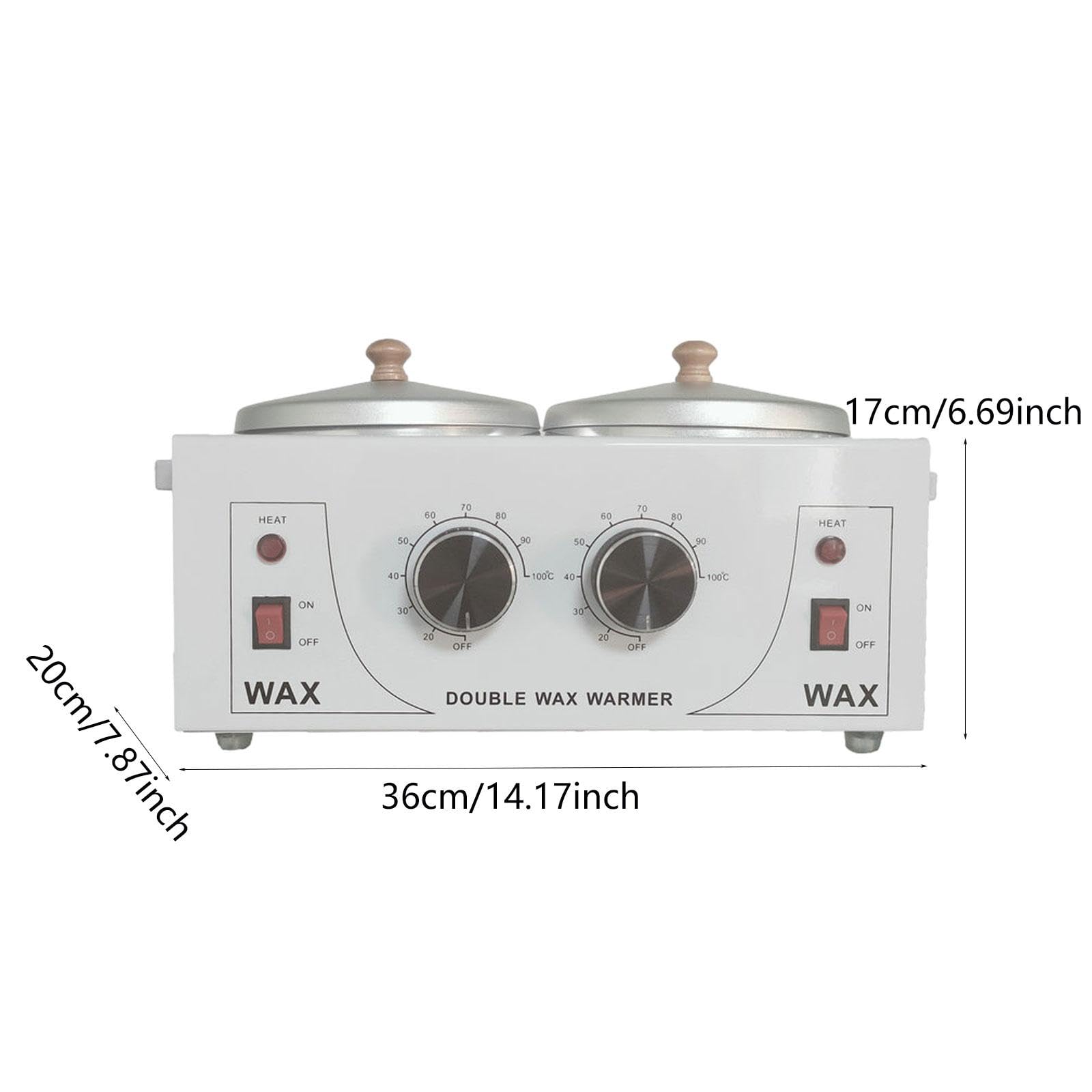 Professioneller Wachstopf Doppel Wachserwärmer Kit Aluminium Außenbereich Geräuscharm Regelbare Temperatur Digital Funktion für Fußpflege Handpflege F