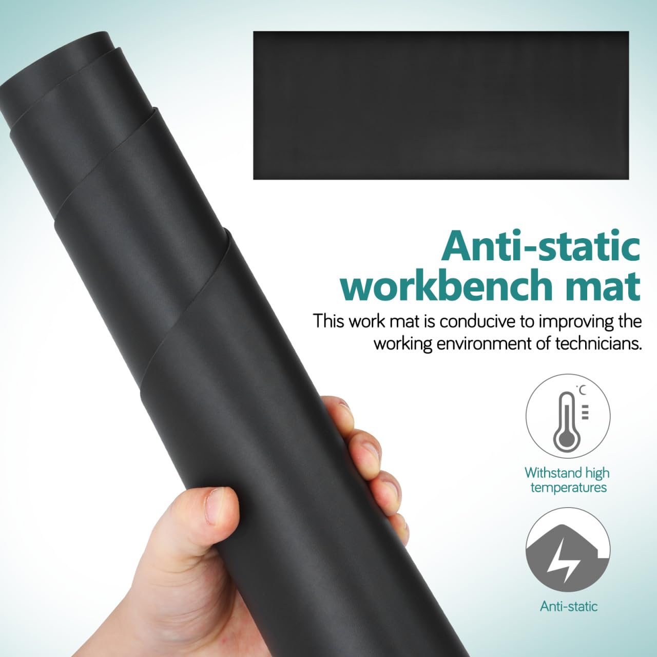 1 Pc Mantel Antiestático Almohadilla De Reparación Electrónica Almohadilla De Banco De Trabajo Antiestática Tapete De Trabajo Electrónico Trabaja Alfombrilla Antiestática Caucho