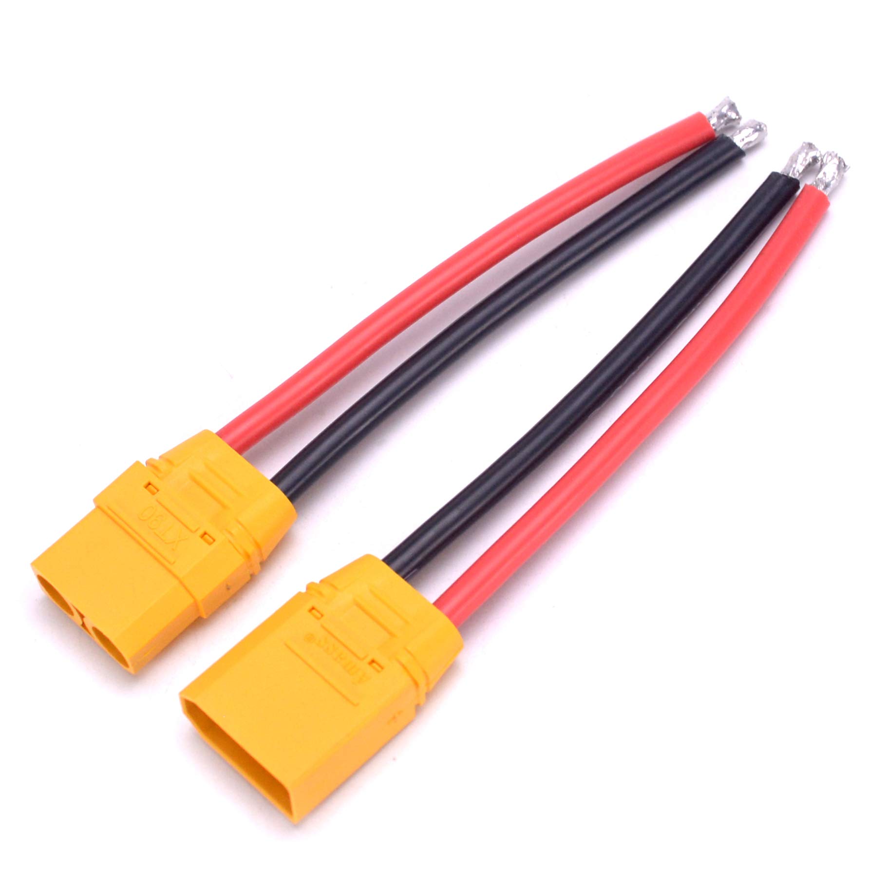 Amass FPVDrone XT90 Plug Series Battery Connector 1 Female 2 Males Adapter with 10CM 10AWG Silicon Cable for RC Battery Helicopter Quadcopter