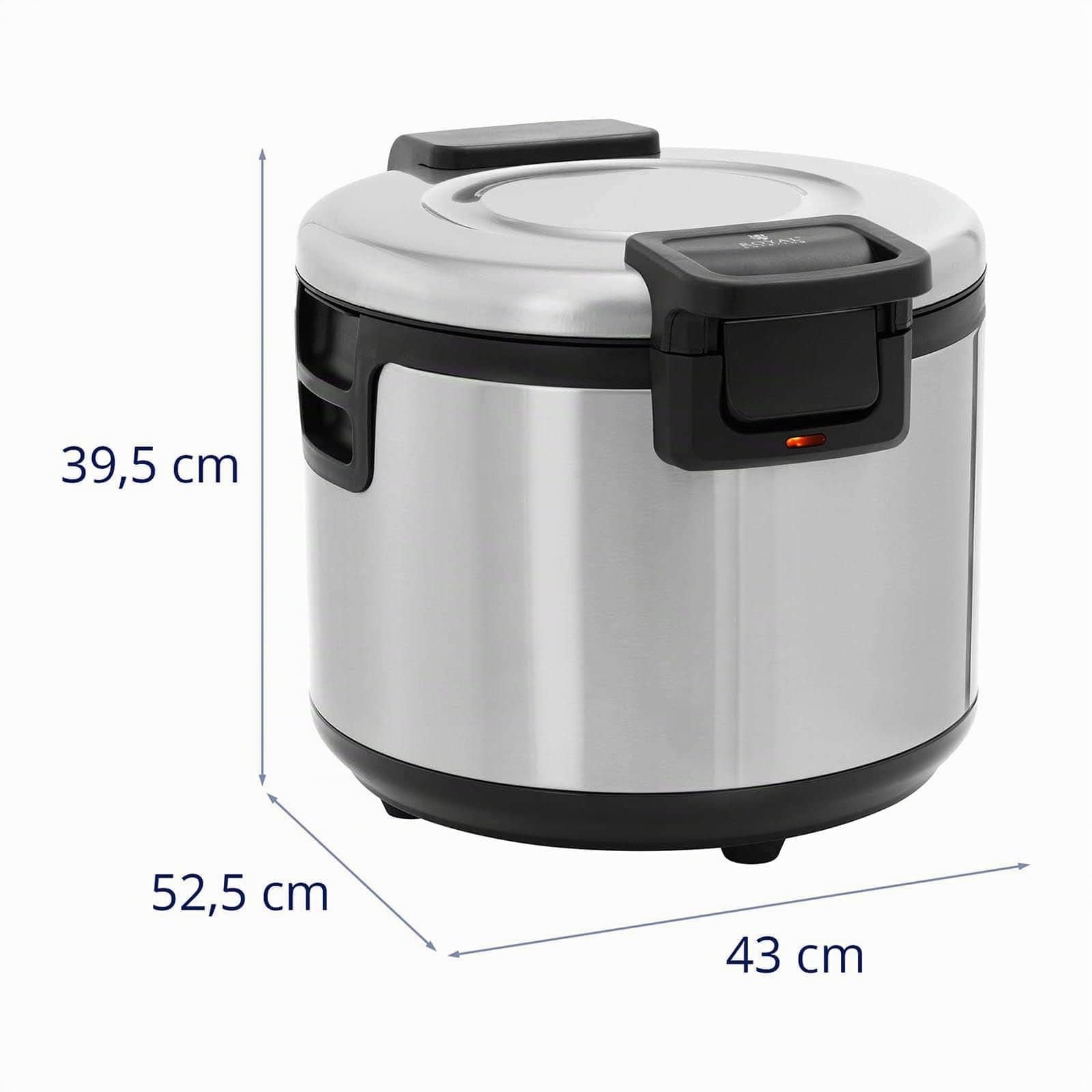 Royal Catering Chauffe-Riz 26 L, 110 W, Revêtement Antiadhésif, Récipient de Ø 380 mm, Avec Cuillère