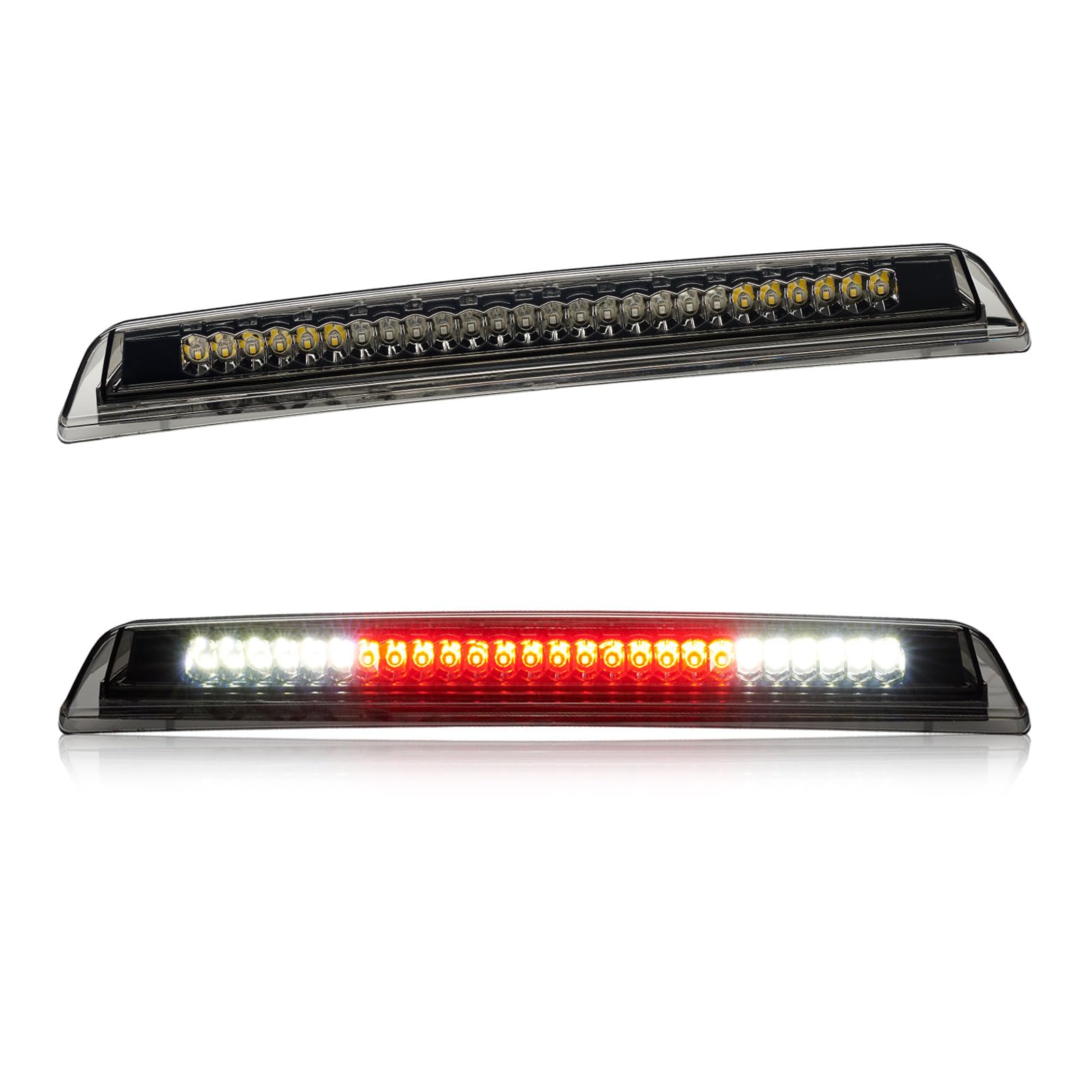 Third 3rd Brake Light LED for 2005-2016 Nissan Frontier &amp; 2004-2015 Nissan Titan, High Mount Rear Brake Lights Assembly, Waterproof Center Cab Cargo Lamp Stop Light (Smoke)
