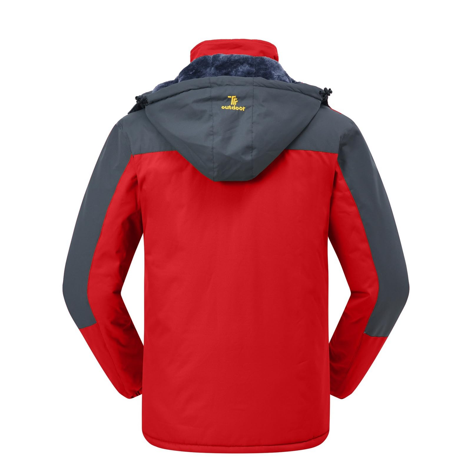 Rdruko Skijacke Herren Warme Winterjacke Gefüttert Verdickt Softshelljacke Wasserdicht Snowboardjacke Atmungsaktiv Funktionsjacke mit Abtrennbarer Kapuze