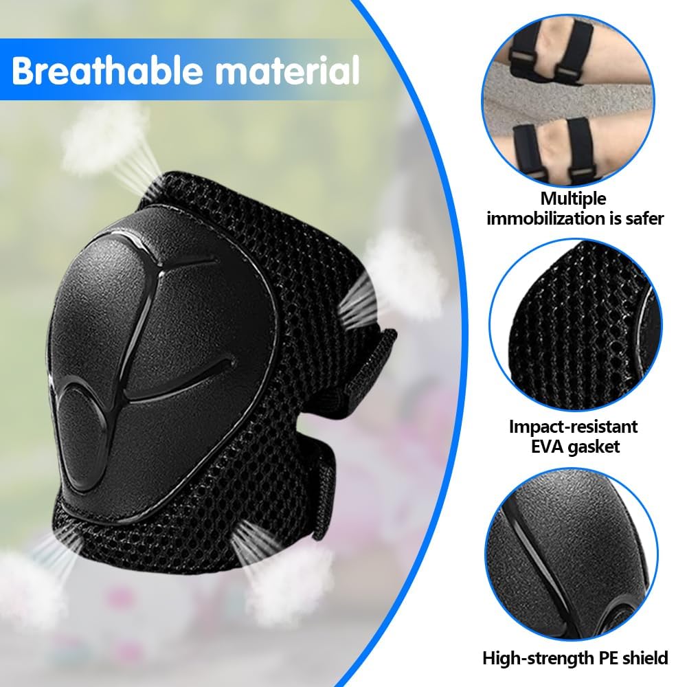 Set di Casco Protezione Bambini, 7 in 1 Set di Casco Regolabile Gomitiere Polso Ginocchiere per Skateboard, Bicicletta, Pattinaggio, Monopattino