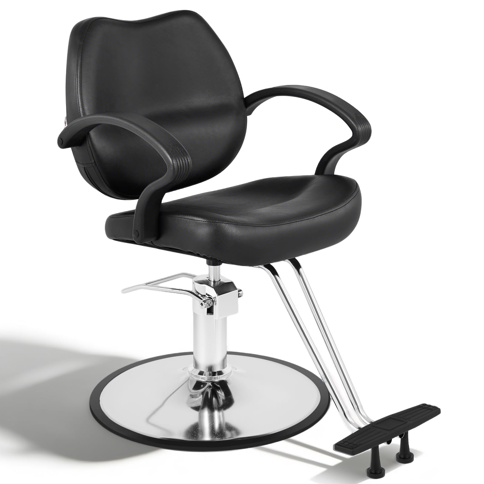 Artist Hand Friseurstuhl Hydraulischer Barberstuhl 360° Drehbar Höhenverstellbar Fußstütze Salon Barbershop