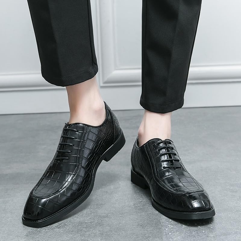 Oxford Dress Shoes for Mens Lace Up Brogue Business Anti-Slip Non Slip Resistant Classic Working Leather4