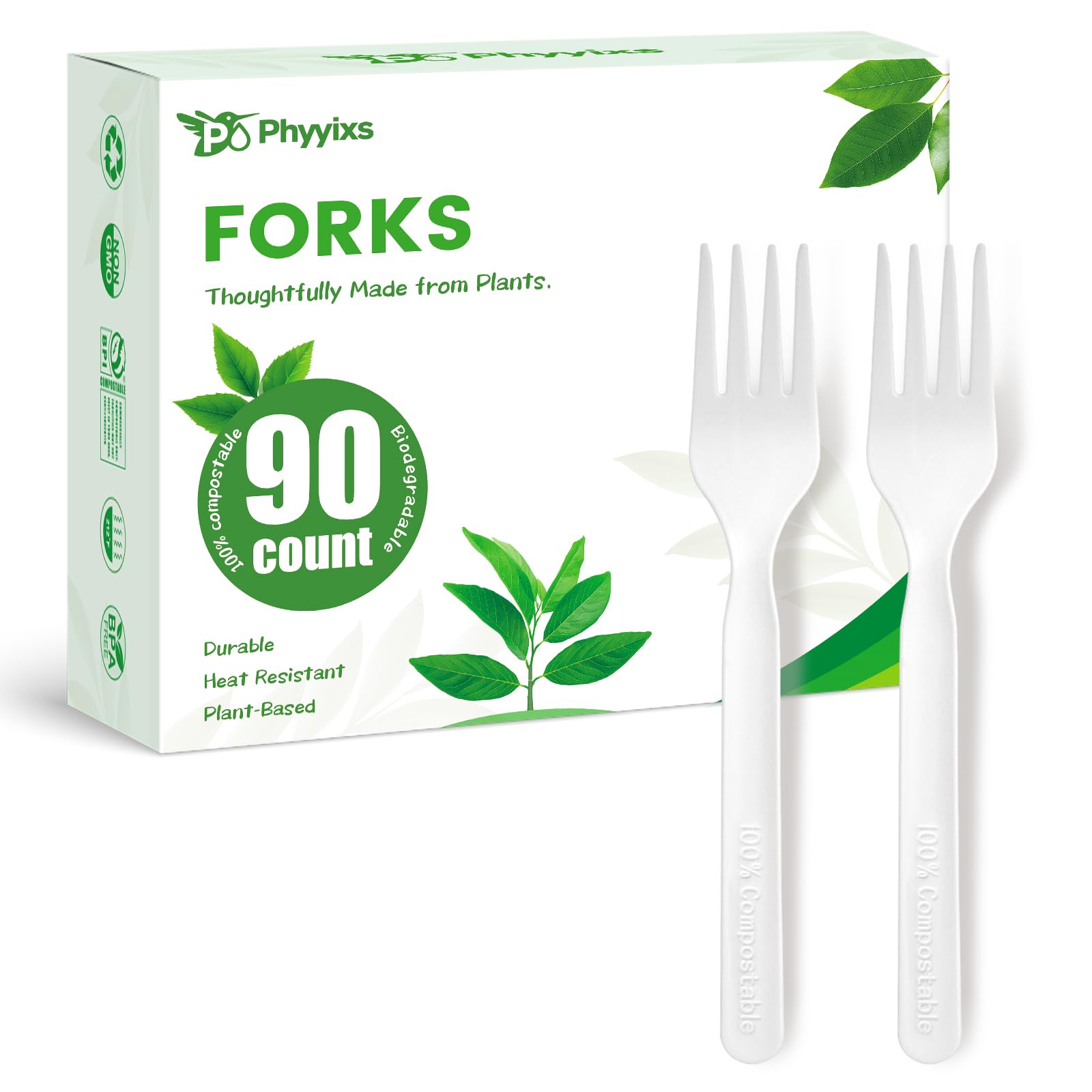 360 Count Compostable Forks,Extra Heavy-Duty, Heat-Resistant & BPA-Free,Alternative to Plastic Forks for Weddings, Parties, and Daily Use — Amazon image 8