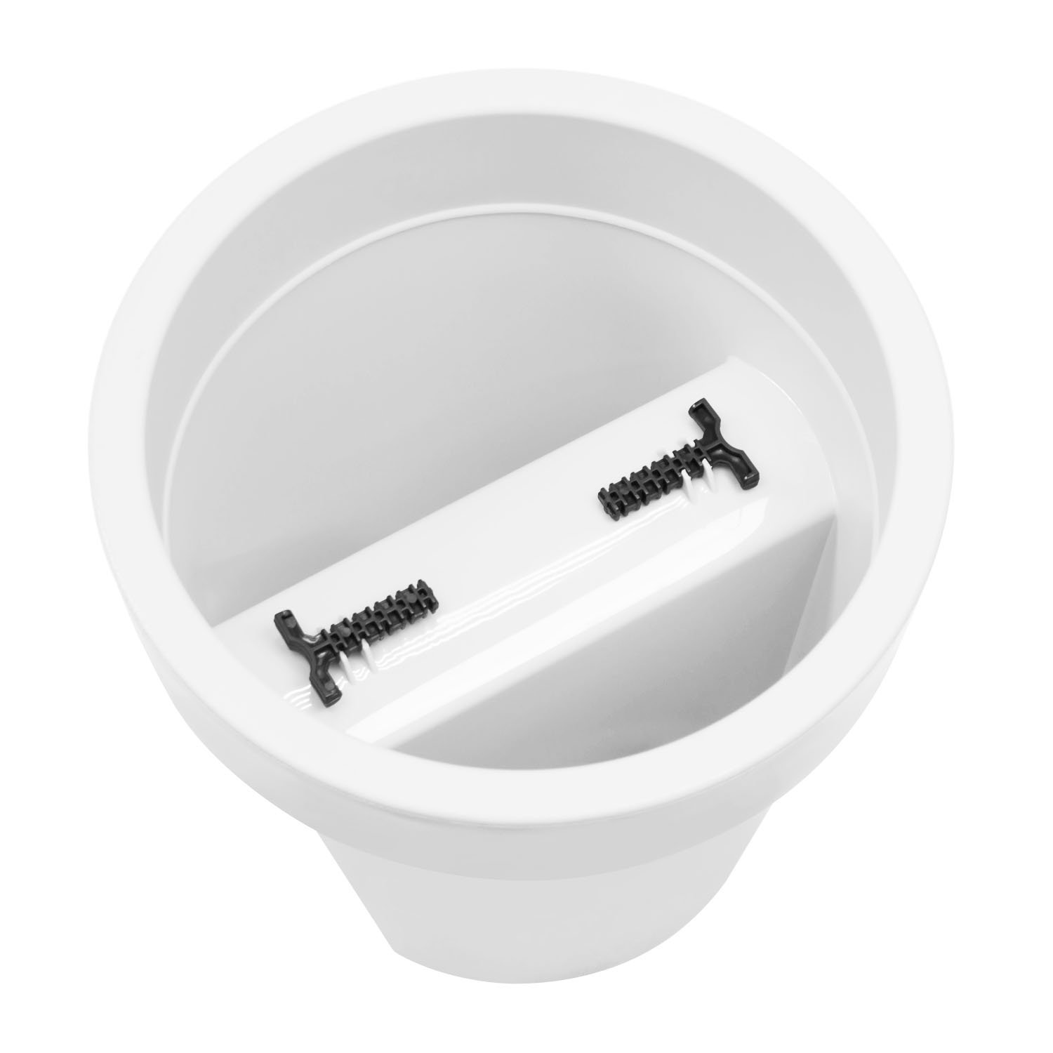 Vaso Fioriera Per Ringhiera Onda – Lunghezza 29 Cm, Colore Bianco, Per Balcone E Terrazzo