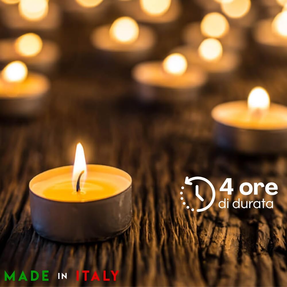 Virsus 200 Tea Light antizanzare alla citronella candeline Ceri profumate antigoccia per interno e esterno lumini da Giardino Feste ed Eventi