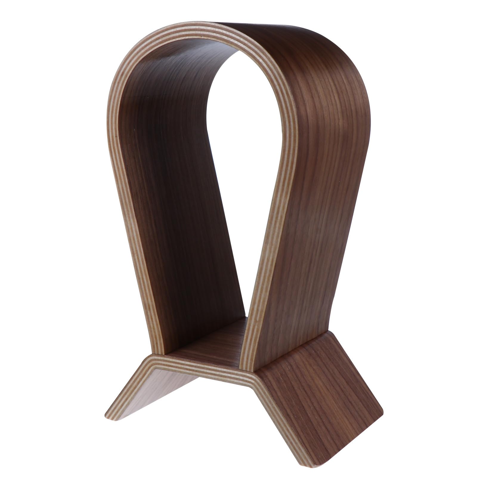 Support pour Casque Audio Rangement Pratique pour Écouteurs en Bois de Noyer Naturel, Stable et Élégant pour Décoration Maison ou Boutique Casque