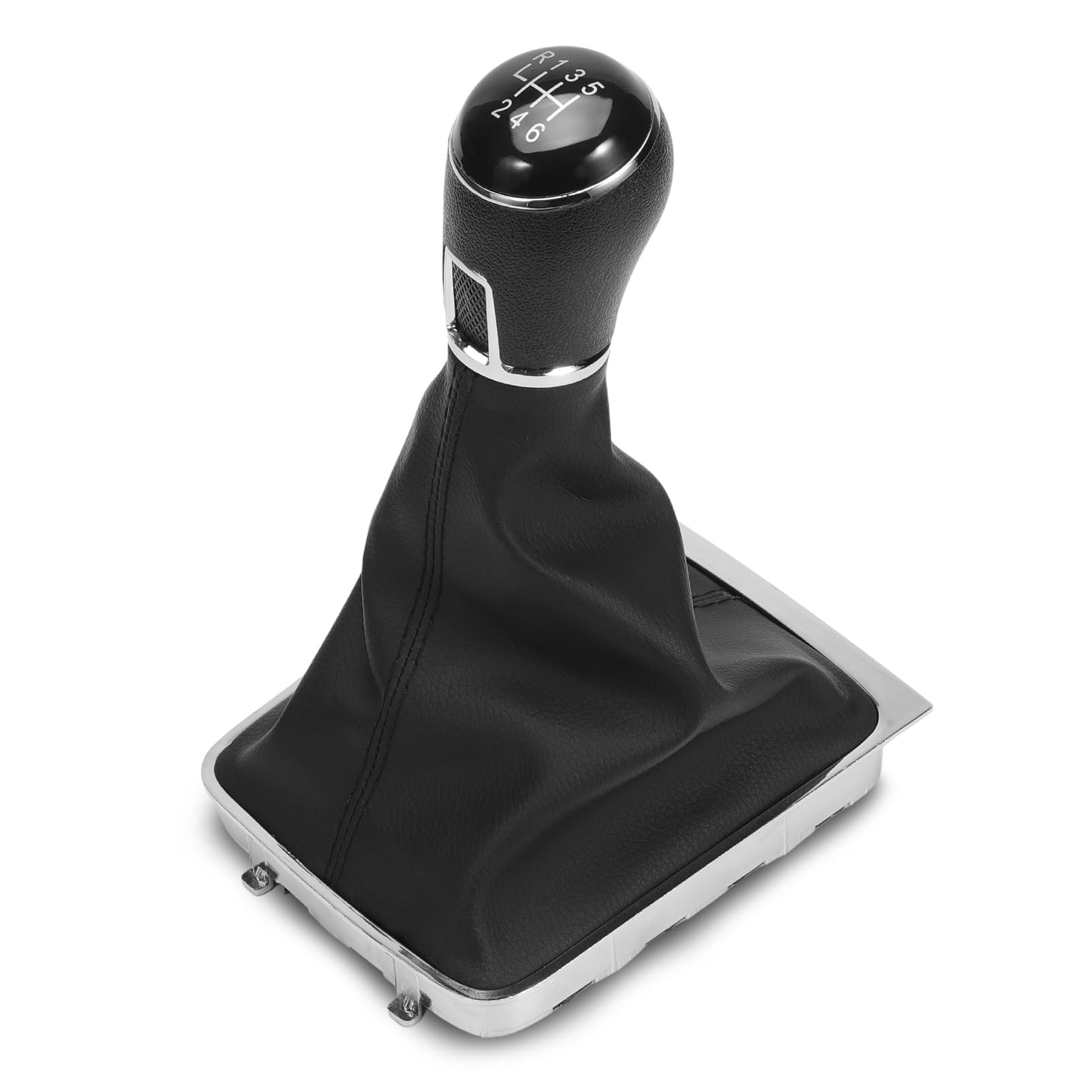 WLLYGDY 6 Speed Manual Gear Shift Knob with for PU for Leather for Boot for Cover 3AA711113A for Volkswagen for VW for Passat B7 2011 2012 2013 2014 2015