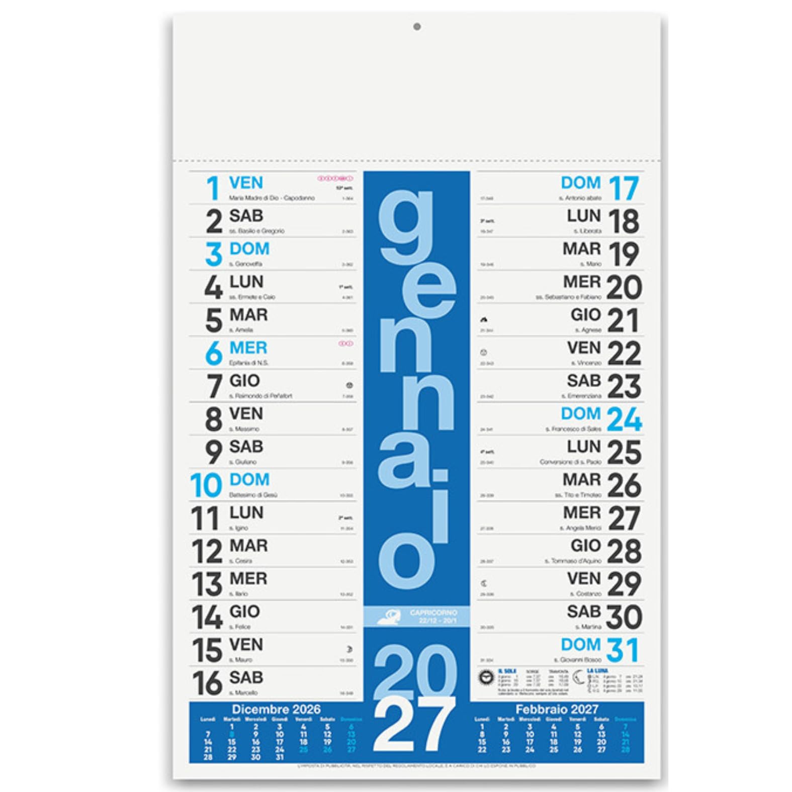 Calendari Personalizzati 2027 in Stock da 100 Pezzi Olandesi Grandi da Muro Notes sul Retro per Gadget Pubblicitari di Fine Anno e come Omaggio per i Clienti o Regali Aziendali | PA430